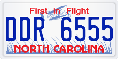NC license plate DDR6555