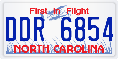 NC license plate DDR6854