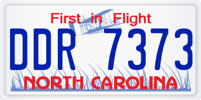 NC license plate DDR7373
