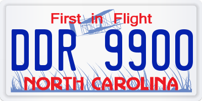 NC license plate DDR9900