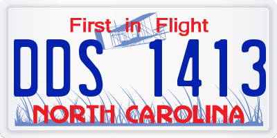 NC license plate DDS1413