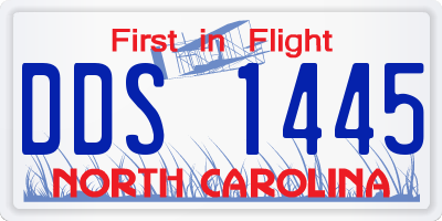 NC license plate DDS1445
