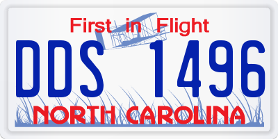 NC license plate DDS1496