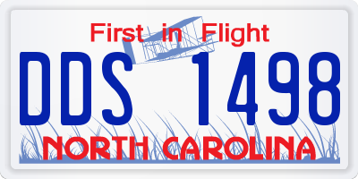 NC license plate DDS1498