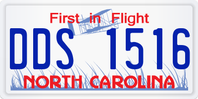 NC license plate DDS1516