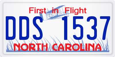 NC license plate DDS1537