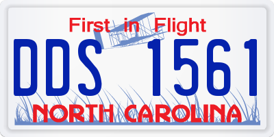 NC license plate DDS1561