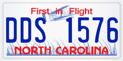NC license plate DDS1576