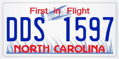 NC license plate DDS1597