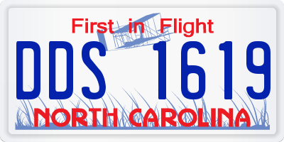 NC license plate DDS1619