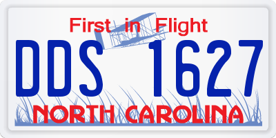 NC license plate DDS1627