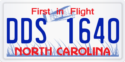 NC license plate DDS1640