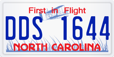 NC license plate DDS1644