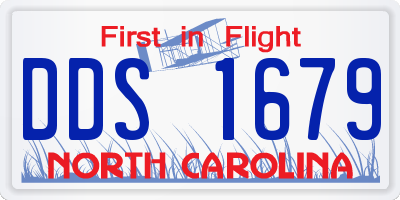 NC license plate DDS1679