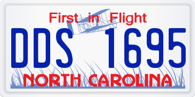 NC license plate DDS1695
