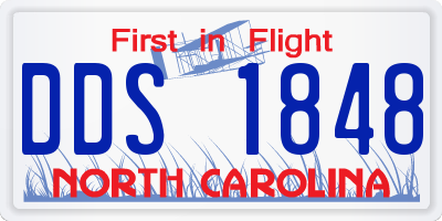 NC license plate DDS1848