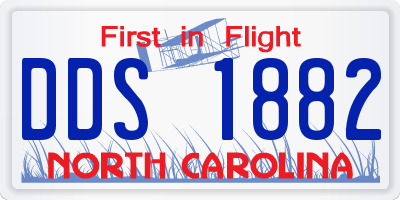 NC license plate DDS1882