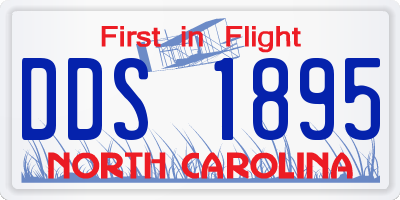 NC license plate DDS1895