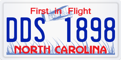 NC license plate DDS1898