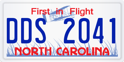 NC license plate DDS2041