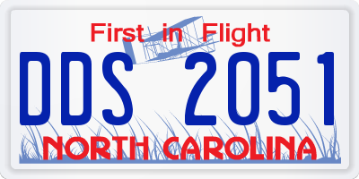 NC license plate DDS2051