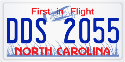 NC license plate DDS2055