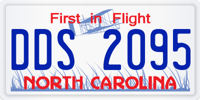 NC license plate DDS2095