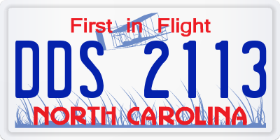NC license plate DDS2113