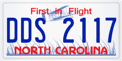 NC license plate DDS2117