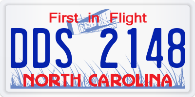 NC license plate DDS2148