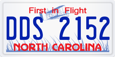 NC license plate DDS2152