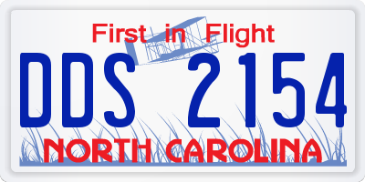 NC license plate DDS2154