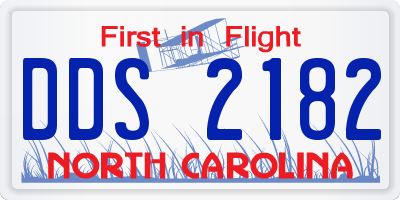 NC license plate DDS2182