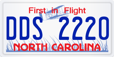 NC license plate DDS2220