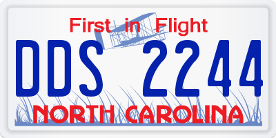 NC license plate DDS2244
