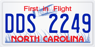 NC license plate DDS2249