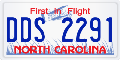 NC license plate DDS2291