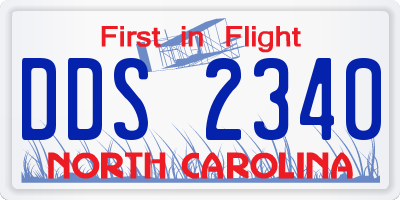 NC license plate DDS2340