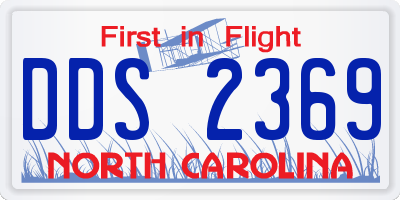 NC license plate DDS2369