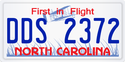 NC license plate DDS2372