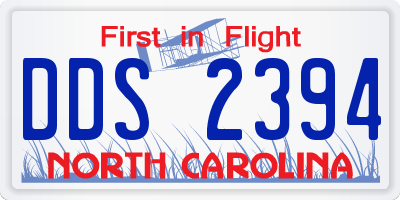 NC license plate DDS2394