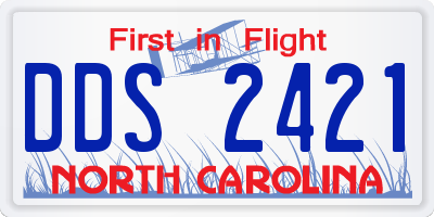 NC license plate DDS2421