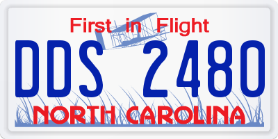 NC license plate DDS2480