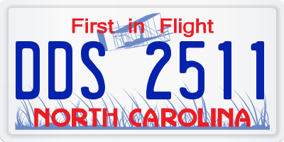 NC license plate DDS2511