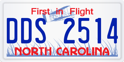 NC license plate DDS2514