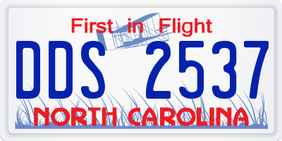 NC license plate DDS2537