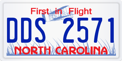 NC license plate DDS2571