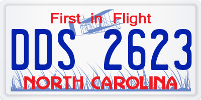 NC license plate DDS2623