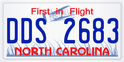 NC license plate DDS2683