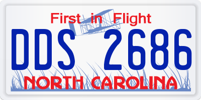 NC license plate DDS2686
